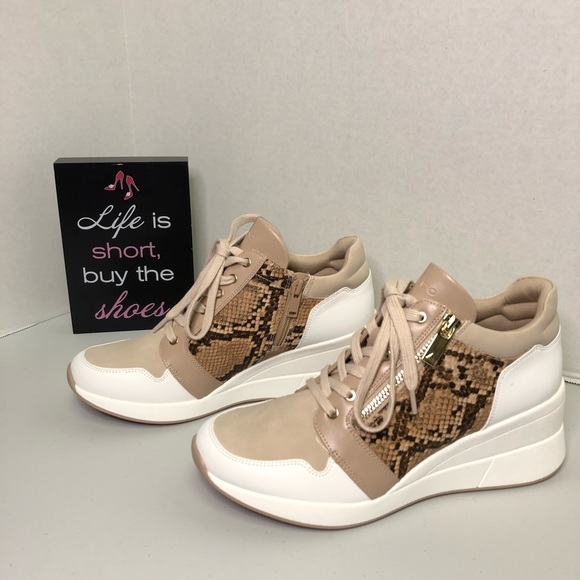 Aldo Shoes - Aldo Snake Skin Print Wedge Women’s Sneaker 9